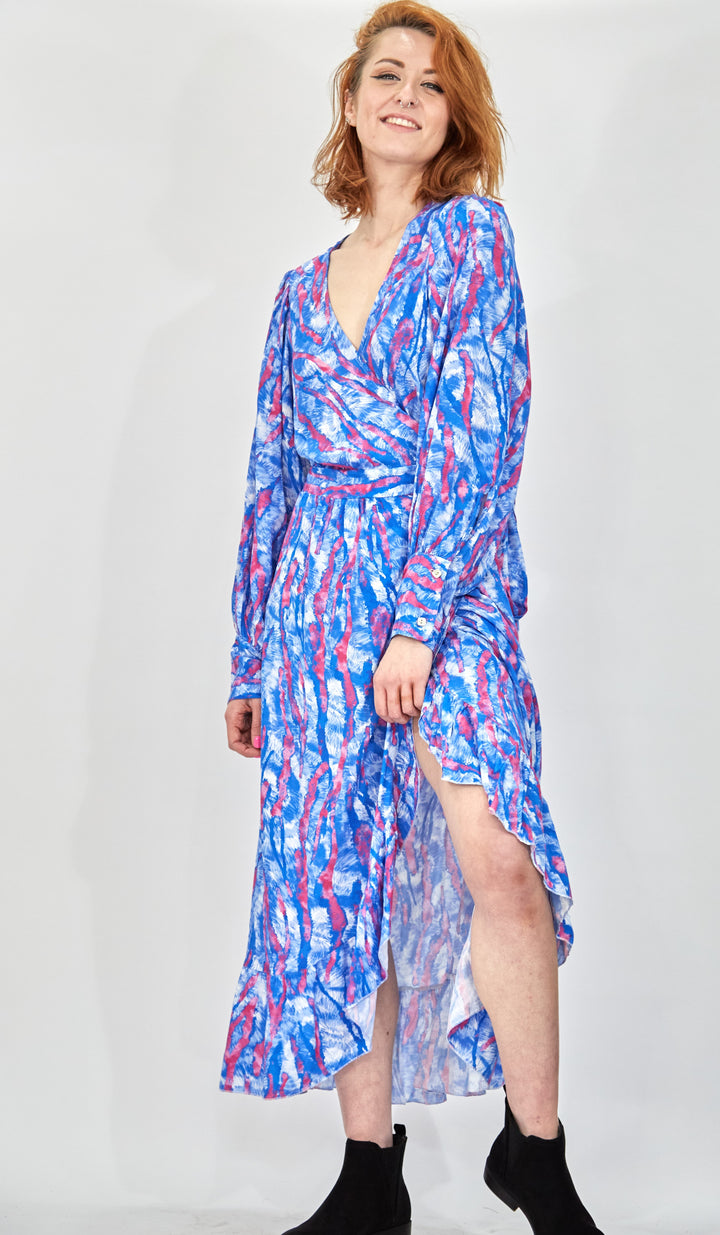 Long Sleeve Wrap Dress - Vz Collection