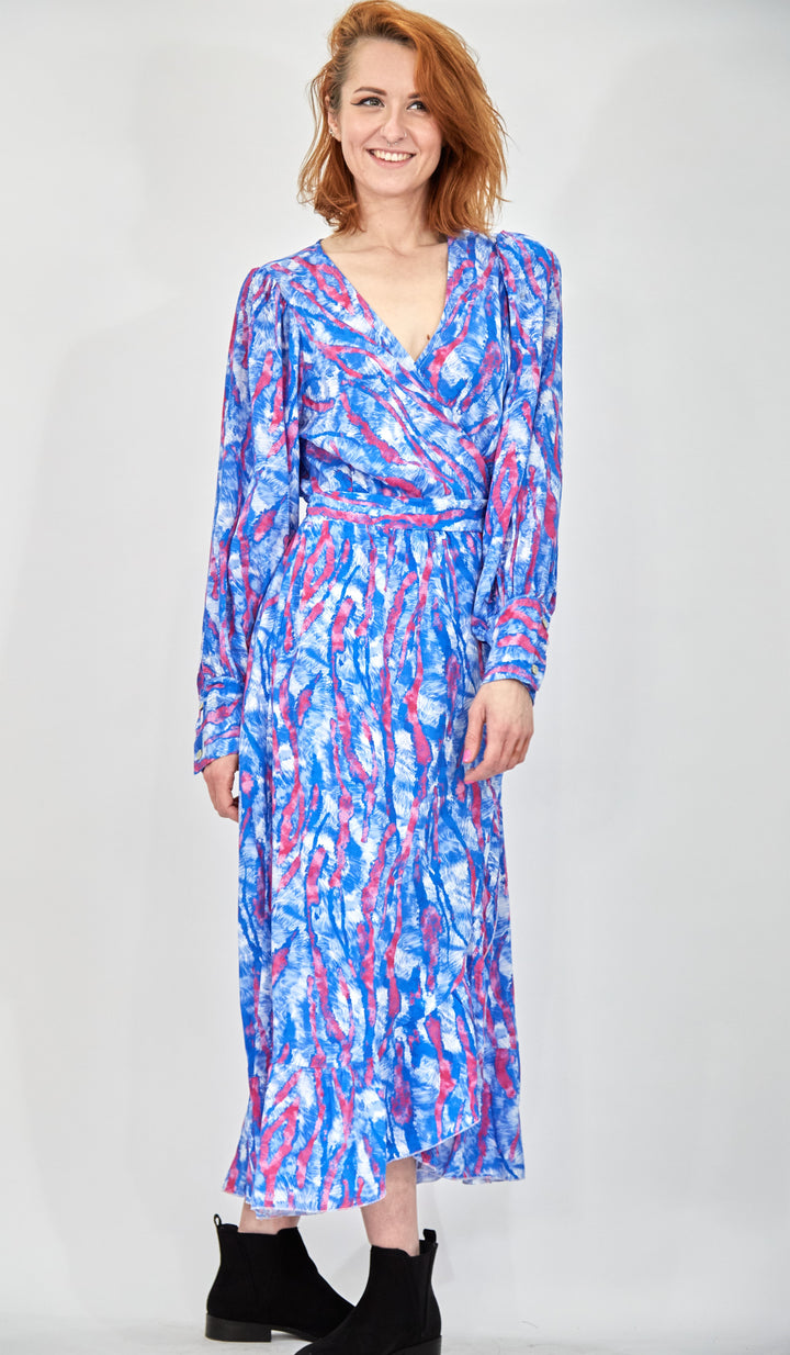 Long Sleeve Wrap Dress - Vz Collection