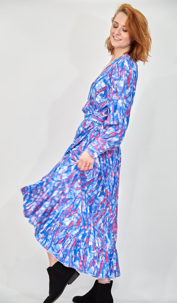 Long Sleeve Wrap Dress - Vz Collection