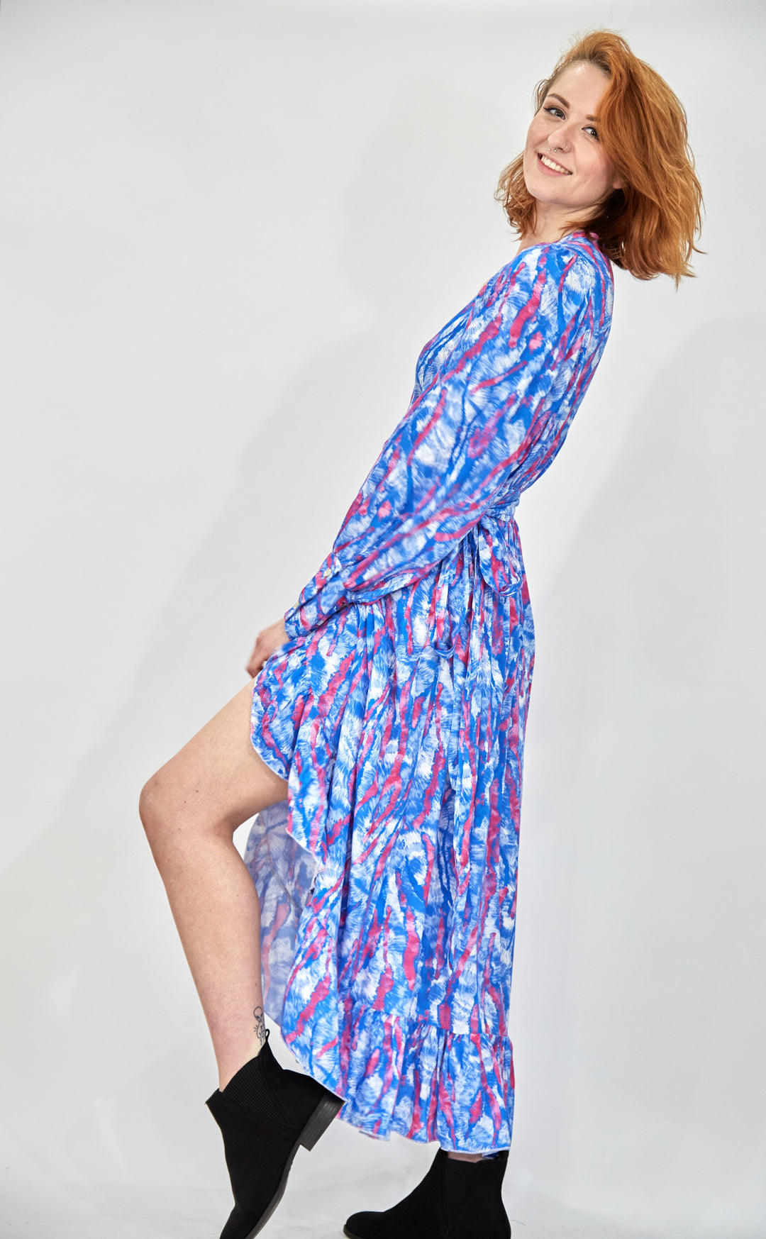 Long Sleeve Wrap Dress - Vz Collection