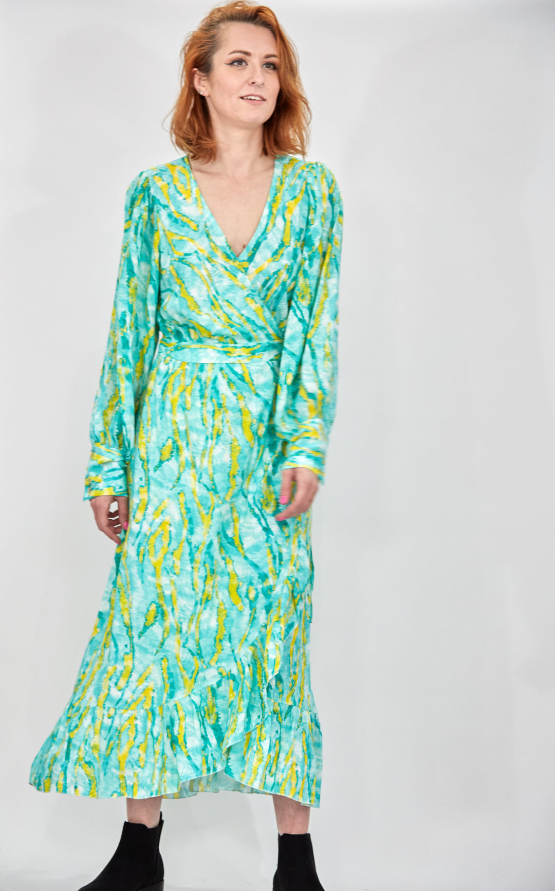 Long Sleeve Wrap Dress - Vz Collection