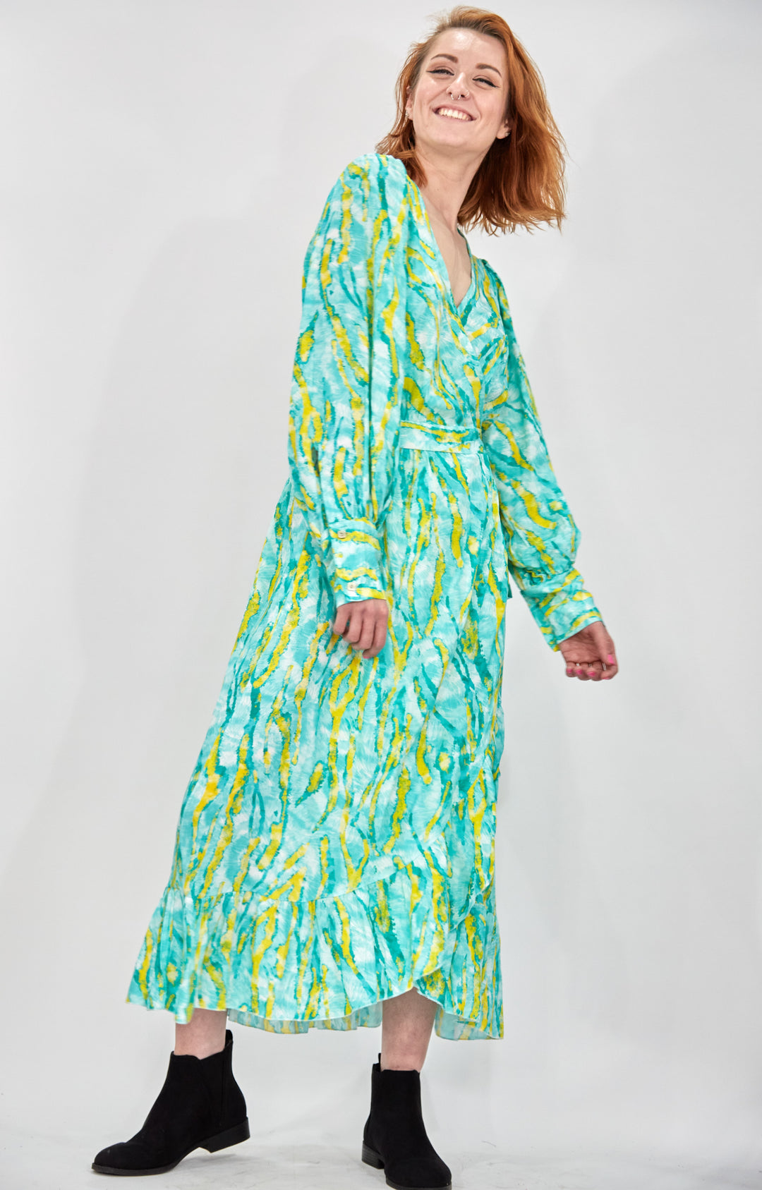 Long Sleeve Wrap Dress - Vz Collection