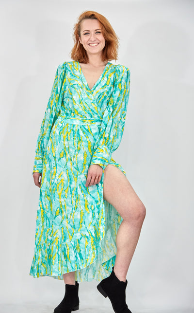 Long Sleeve Wrap Dress - Vz Collection