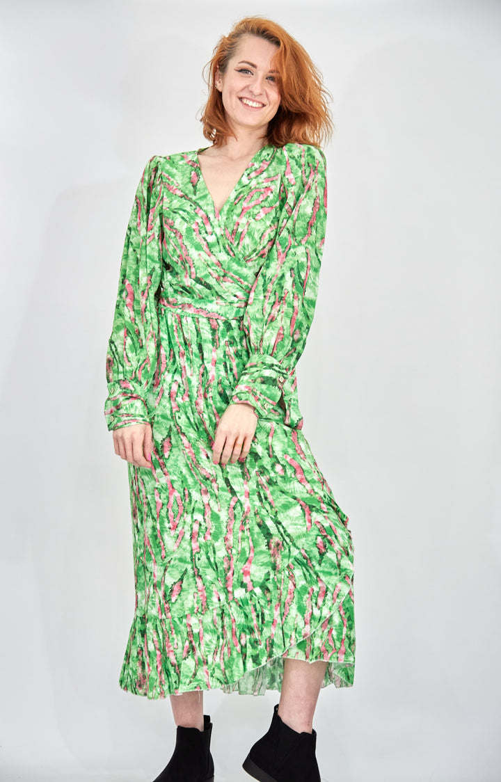 Long Sleeve Wrap Dress - Vz Collection