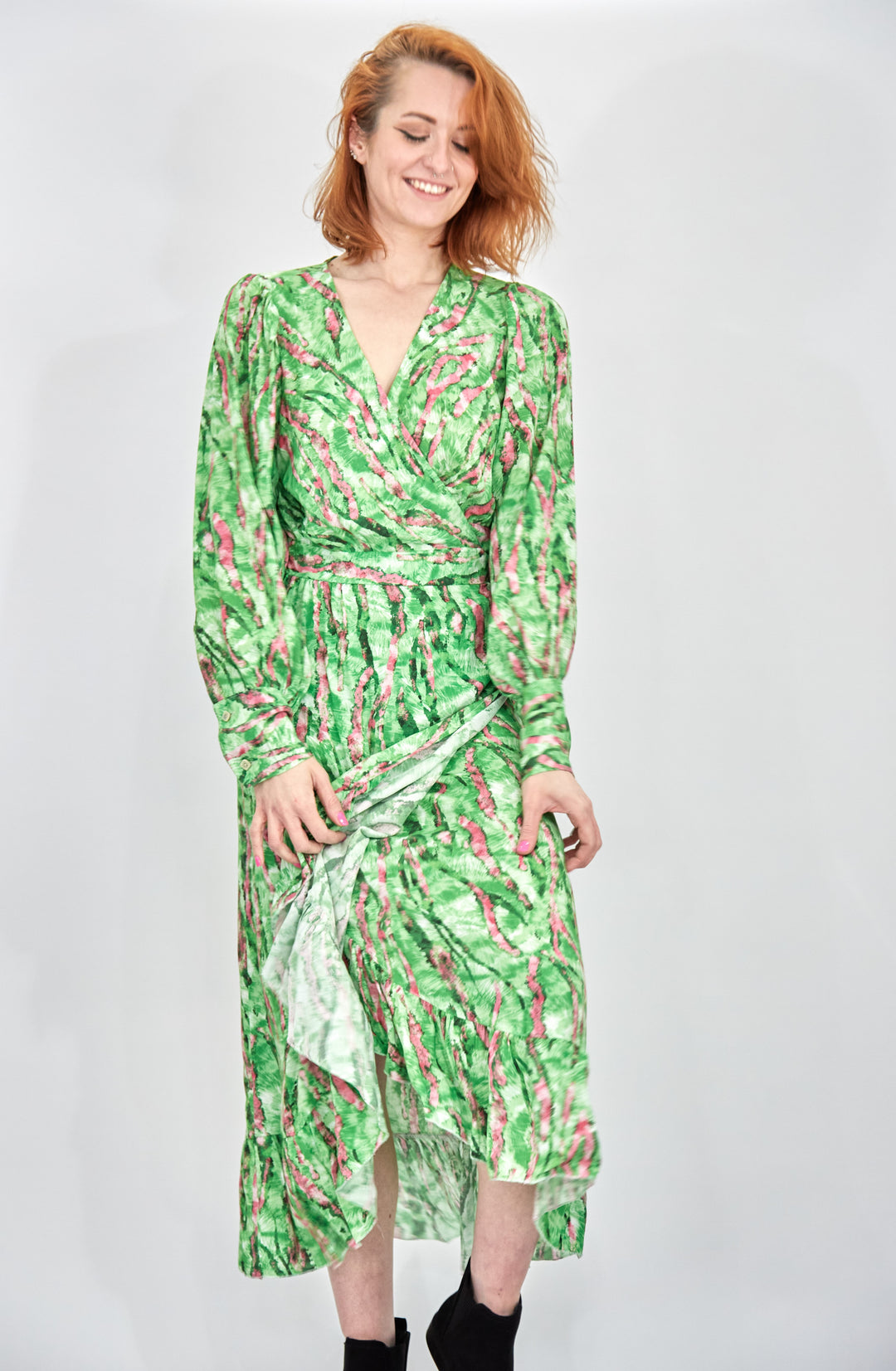 Long Sleeve Wrap Dress - Vz Collection