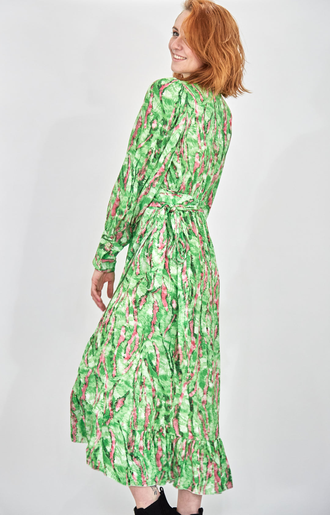 Long Sleeve Wrap Dress - Vz Collection