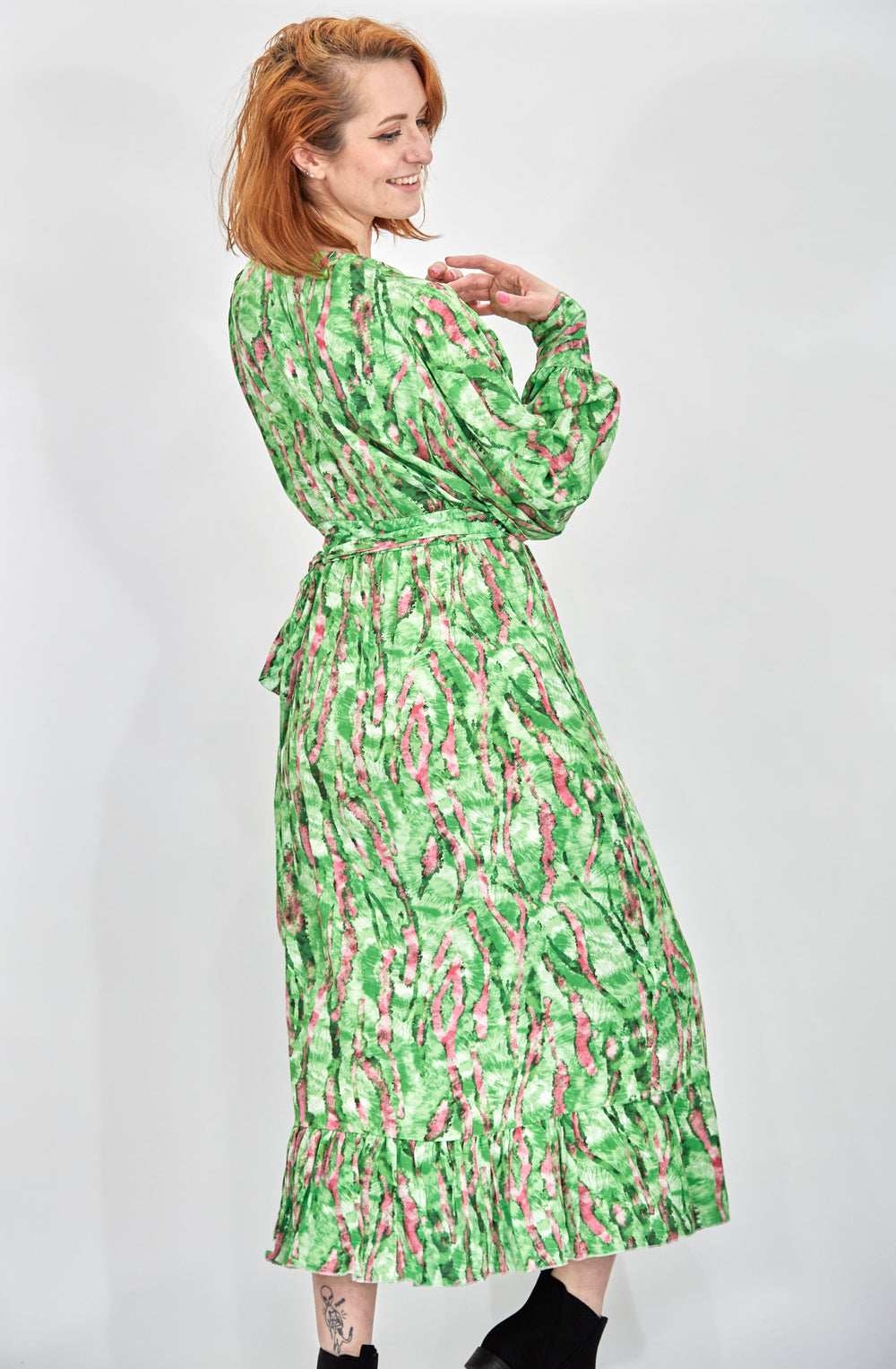 Long Sleeve Wrap Dress - Vz Collection