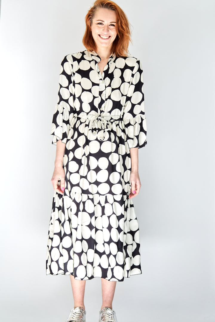 Black and White Polka Dot Dress - Vz Collection