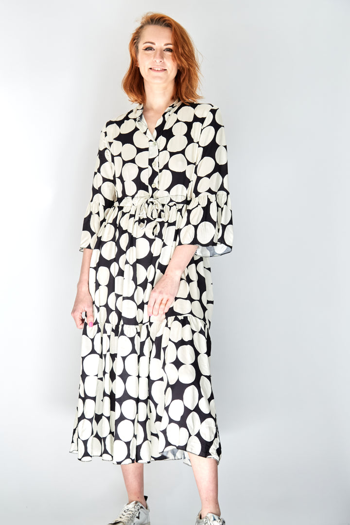 Black and White Polka Dot Dress - Vz Collection