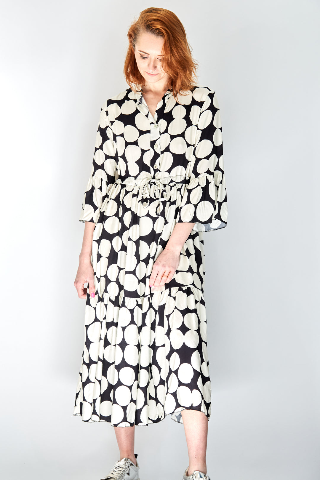 Black and White Polka Dot Dress - Vz Collection