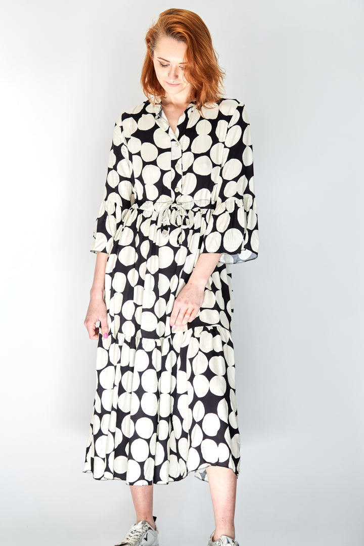 Black and White Polka Dot Dress - Vz Collection