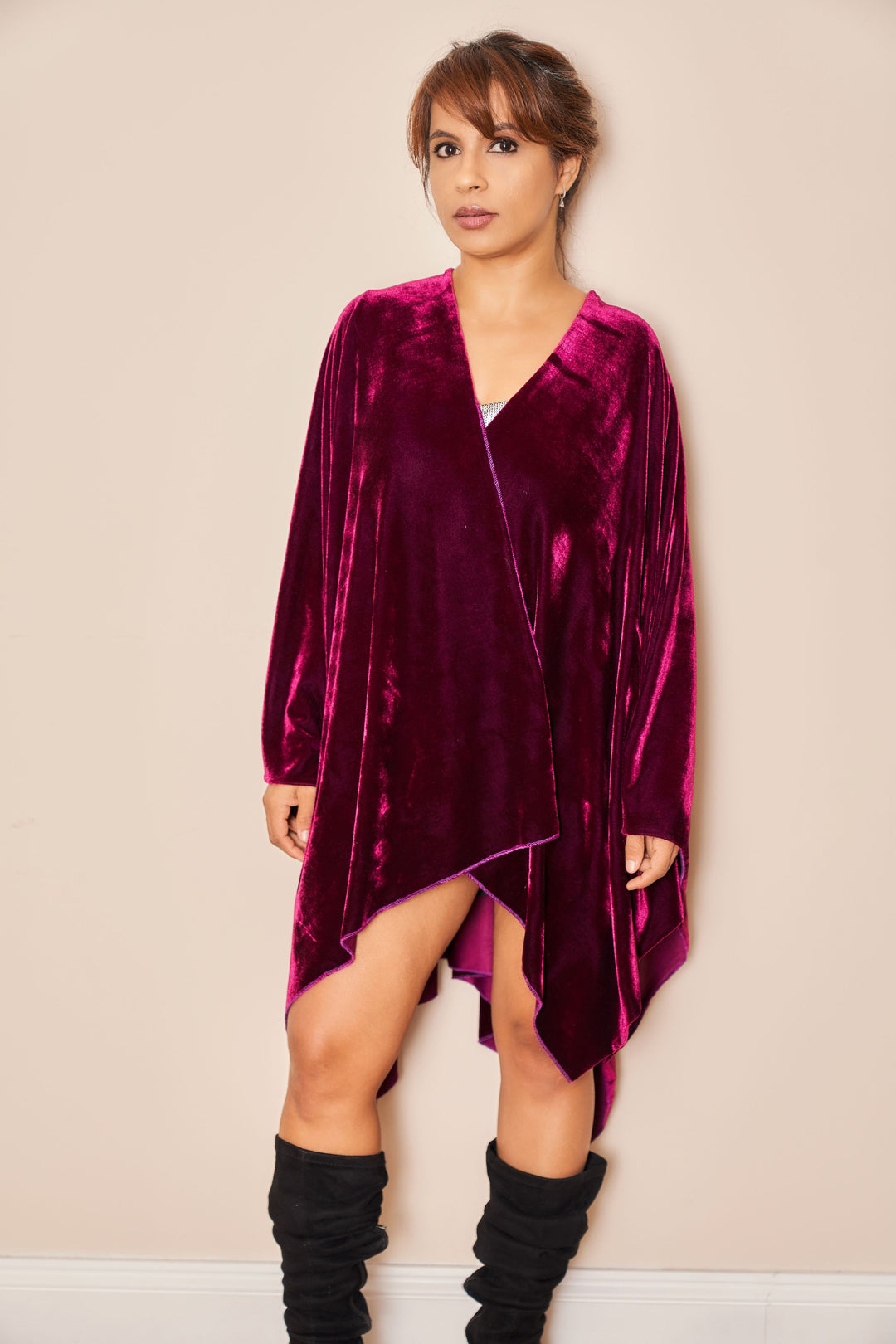 Gorgeous Stretch Velvet Cape - Vz Collection