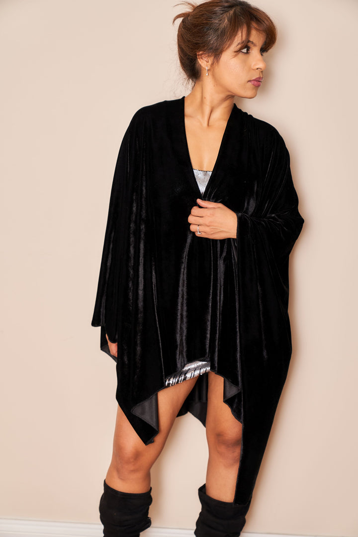 Gorgeous Stretch Velvet Cape - Vz Collection
