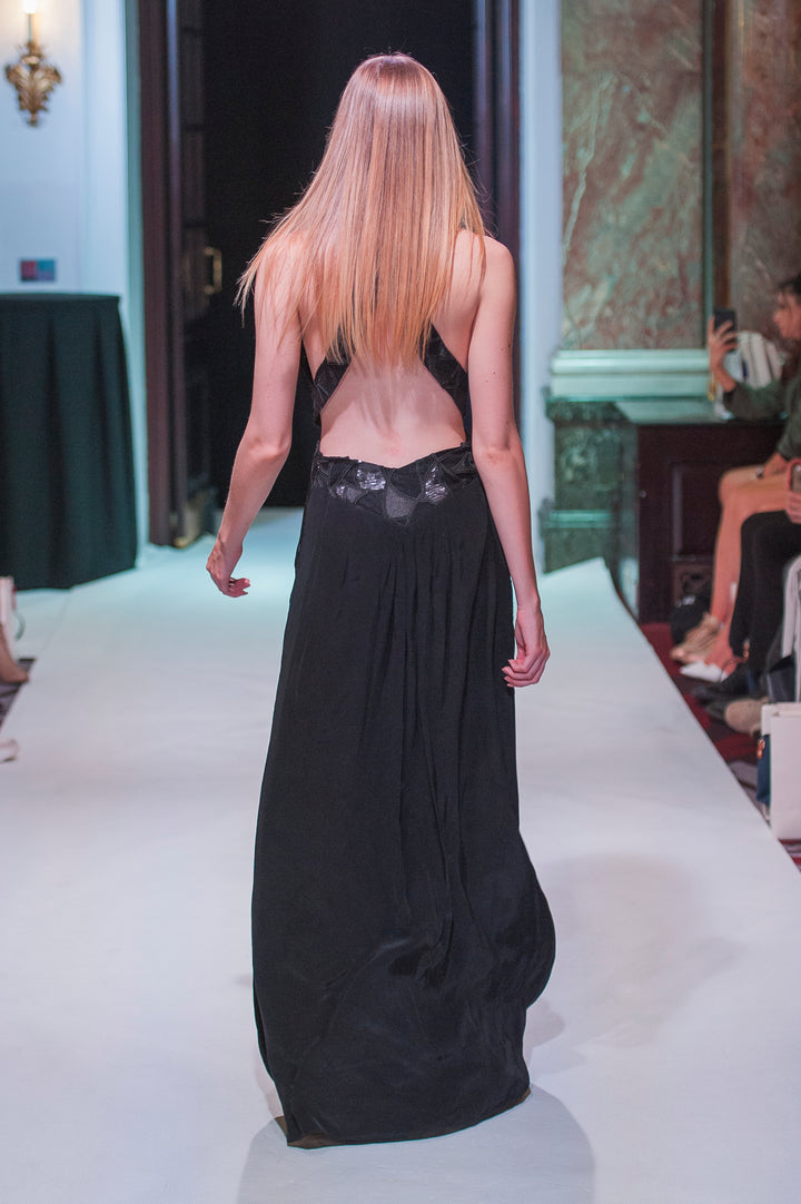 Black Dragonfly Web Ball Gown - Vz Collection