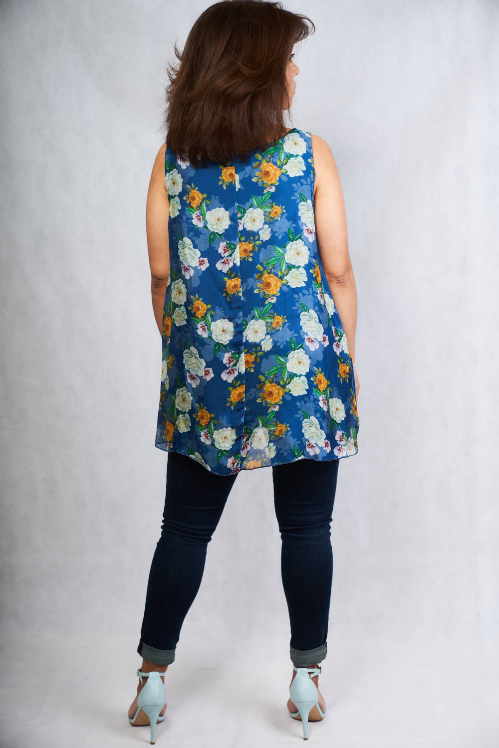 Floral Pattern Tops in Italian Silk - Vz Collection
