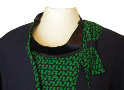 Green Dress With Blue Bolero - Vz Collection