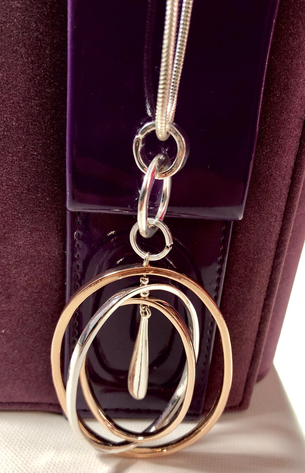 Nestled Pendant in Rose Gold & Silver Necklace - Vz Collection