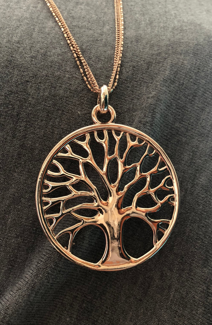 Tree of Life Rose Gold Statement Necklace - Vz Collection