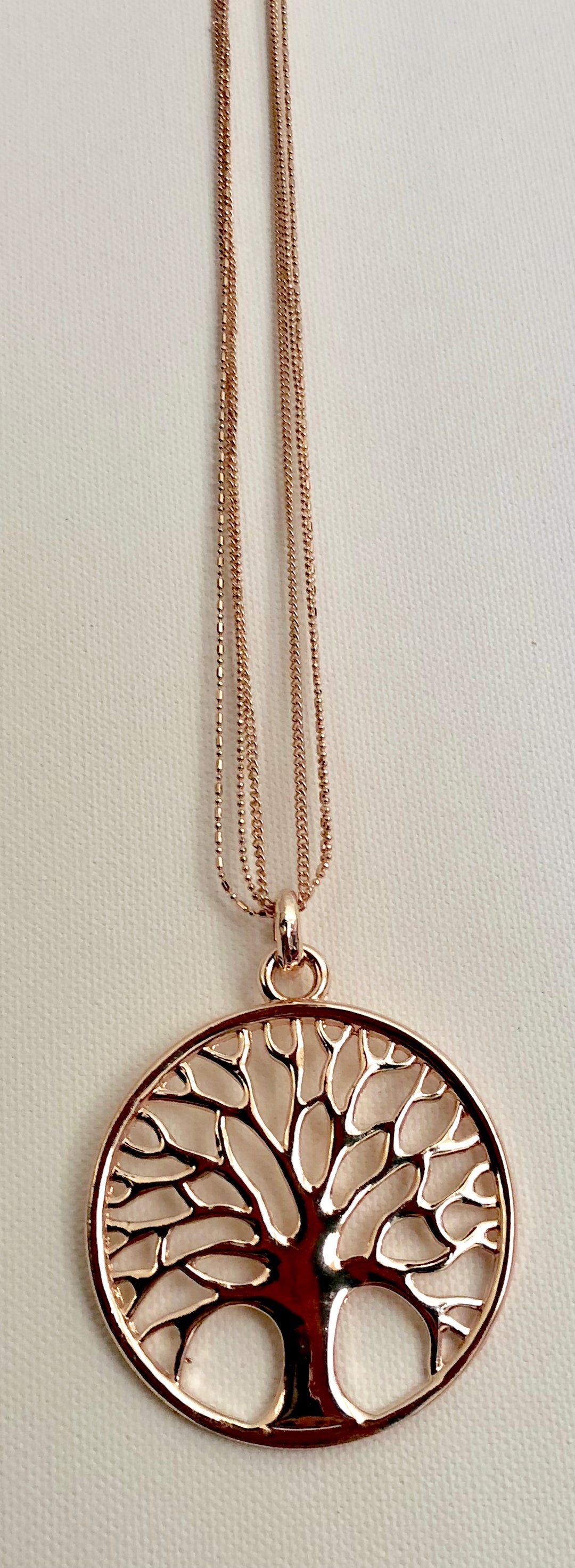 Tree of Life Rose Gold Statement Necklace - Vz Collection