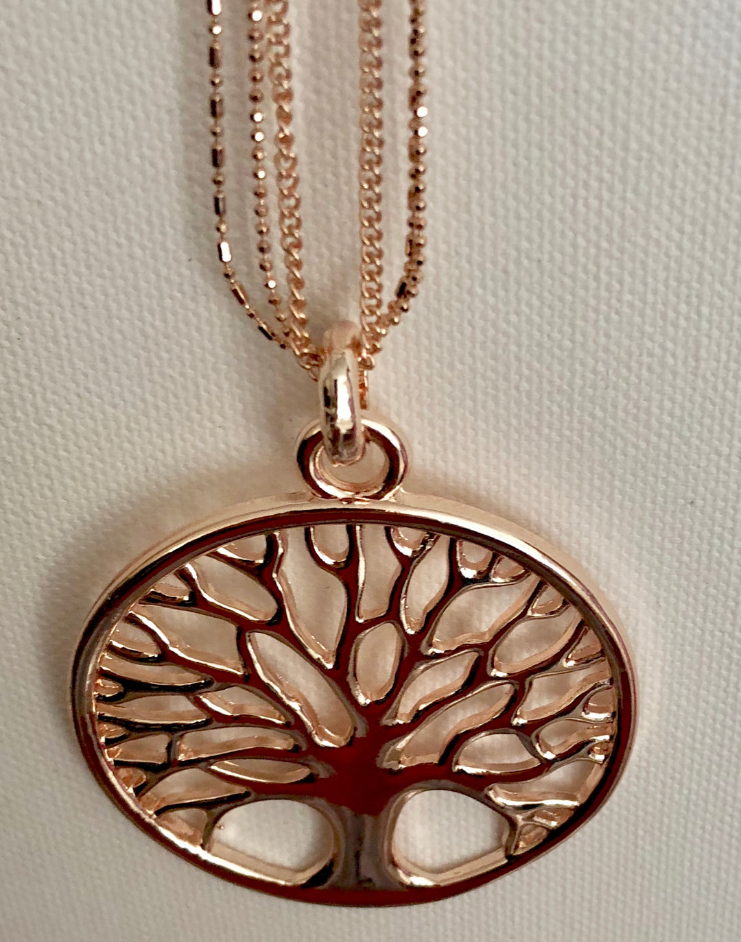 Tree of Life Rose Gold Statement Necklace - Vz Collection