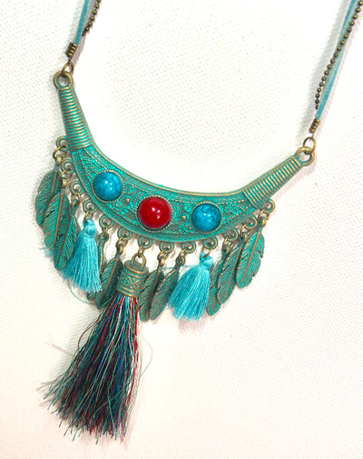 Peruvian Style Turquoise Necklace - Vz Collection