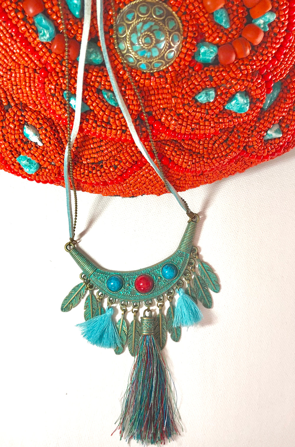 Peruvian Style Turquoise Necklace - Vz Collection