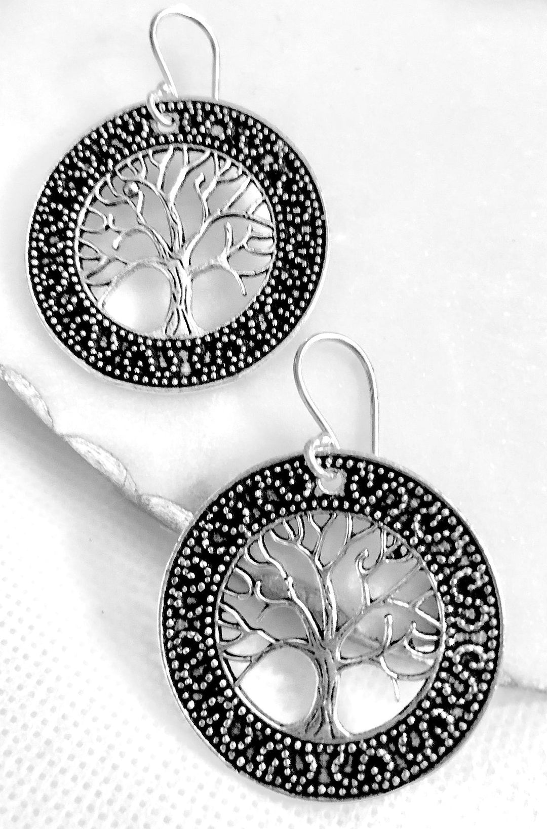 Mounted Tree of Life Earrings - Vz Collection