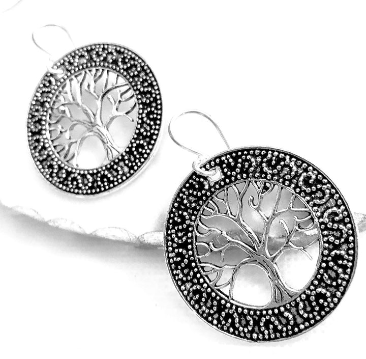 Mounted Tree of Life Earrings - Vz Collection