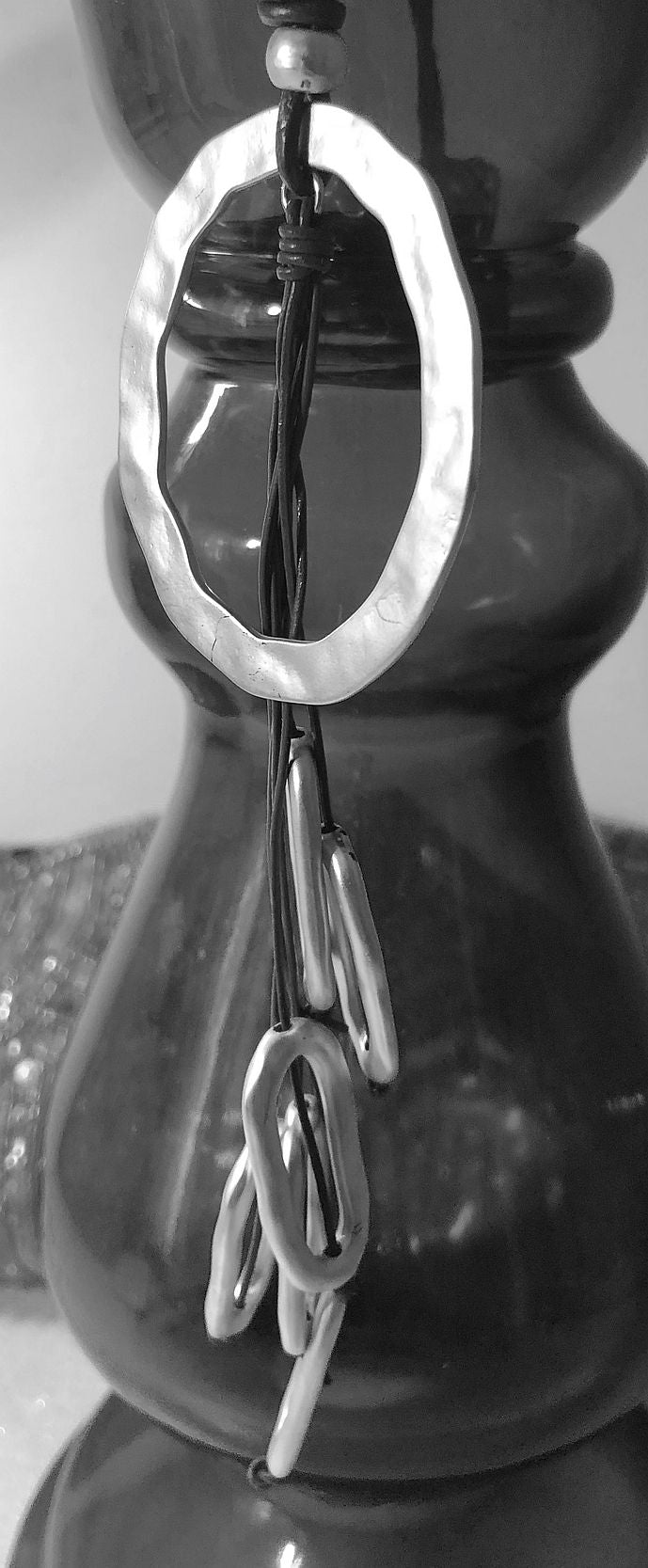 Silver Ring with Love Necklace - Vz Collection