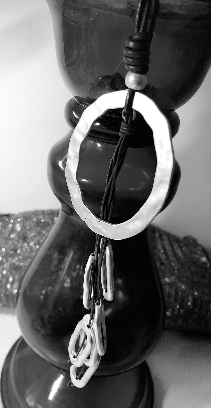 Silver Ring with Love Necklace - Vz Collection