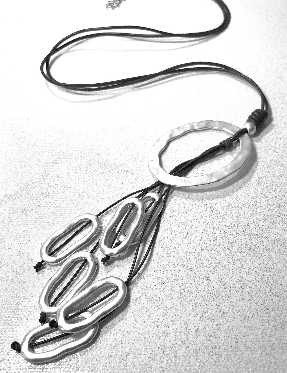 Silver Ring with Love Necklace - Vz Collection