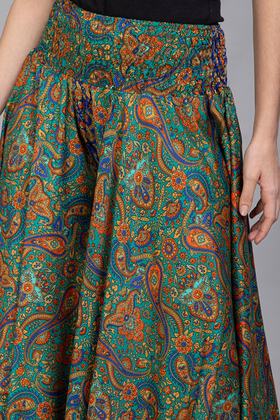 Upcycled Vintage Indian Saree Culottes - Vz Collection