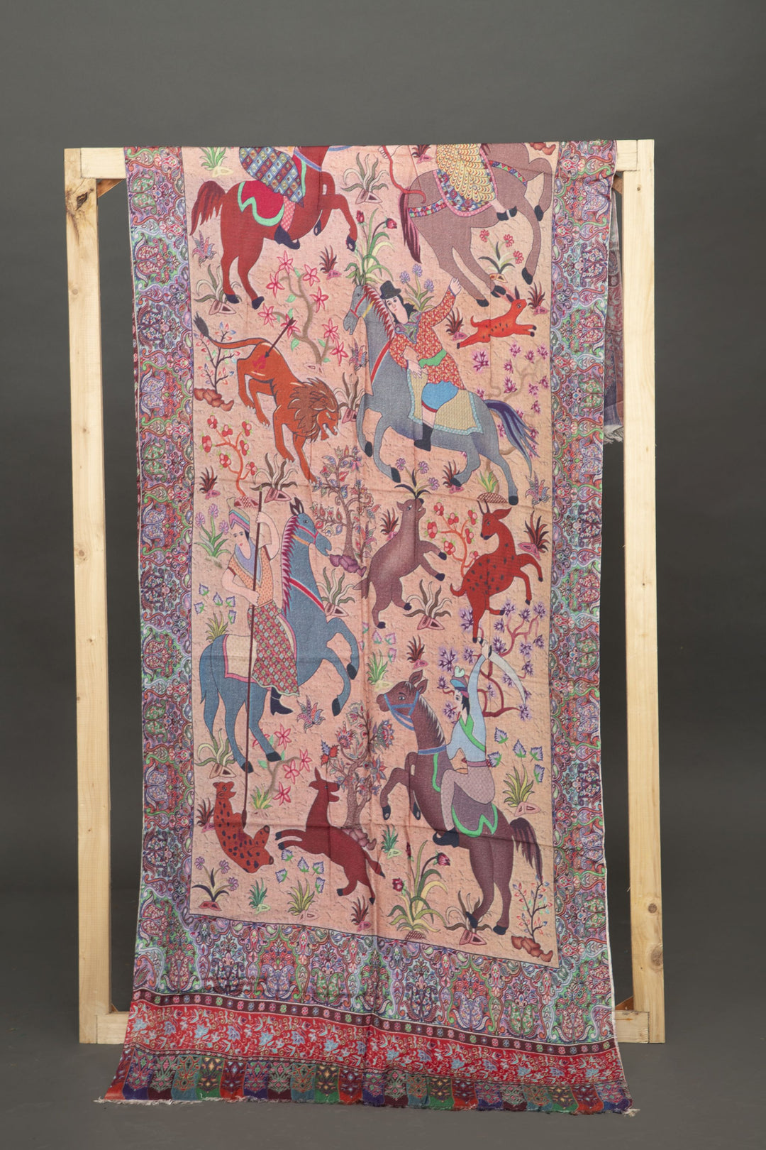 Digital Printed Hunting Scene Scarf - Vz Collection