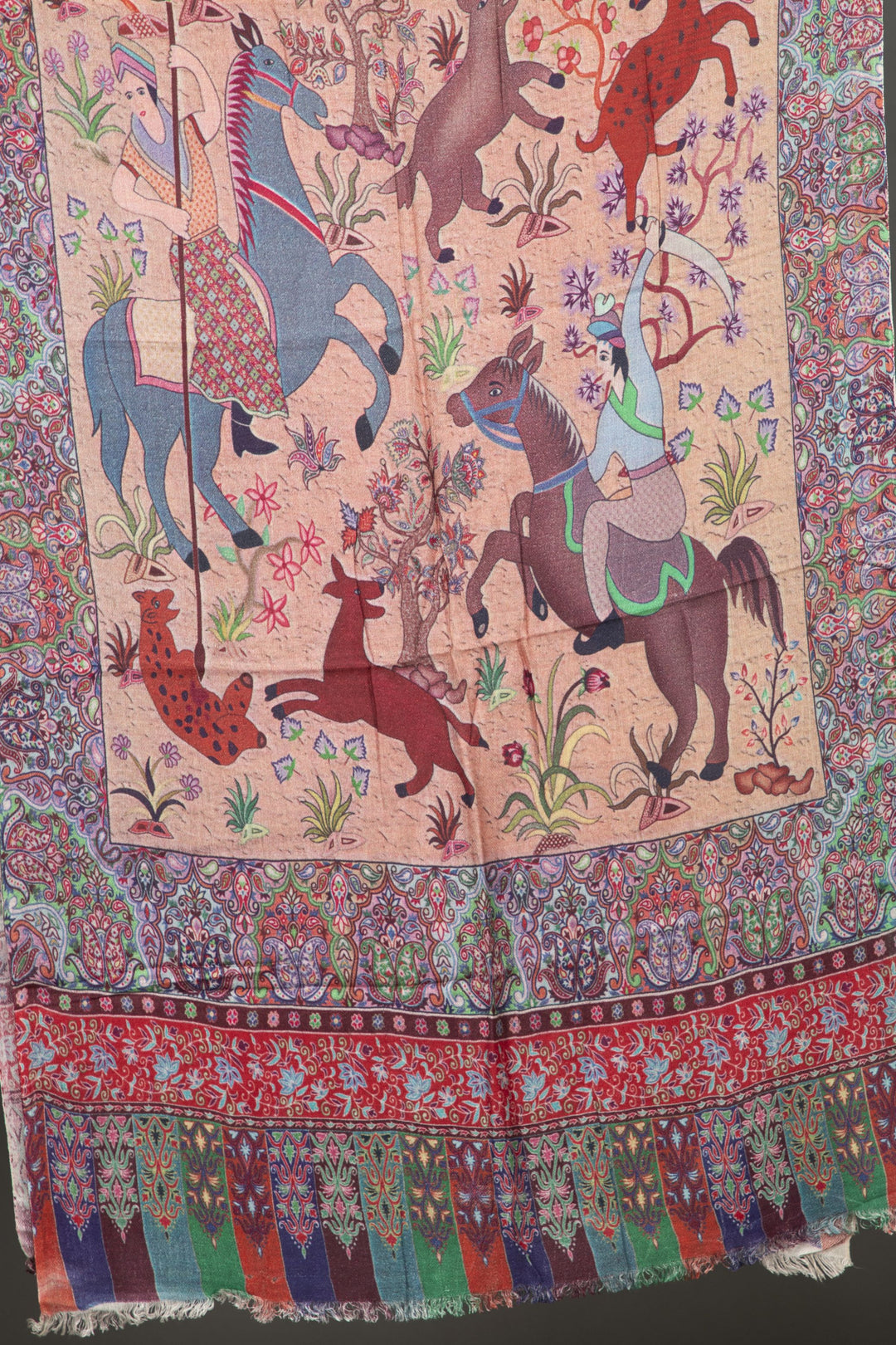 Digital Printed Hunting Scene Scarf - Vz Collection