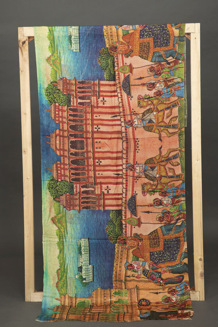 Digital Printed Indian Palace Parade Scarf - Vz Collection