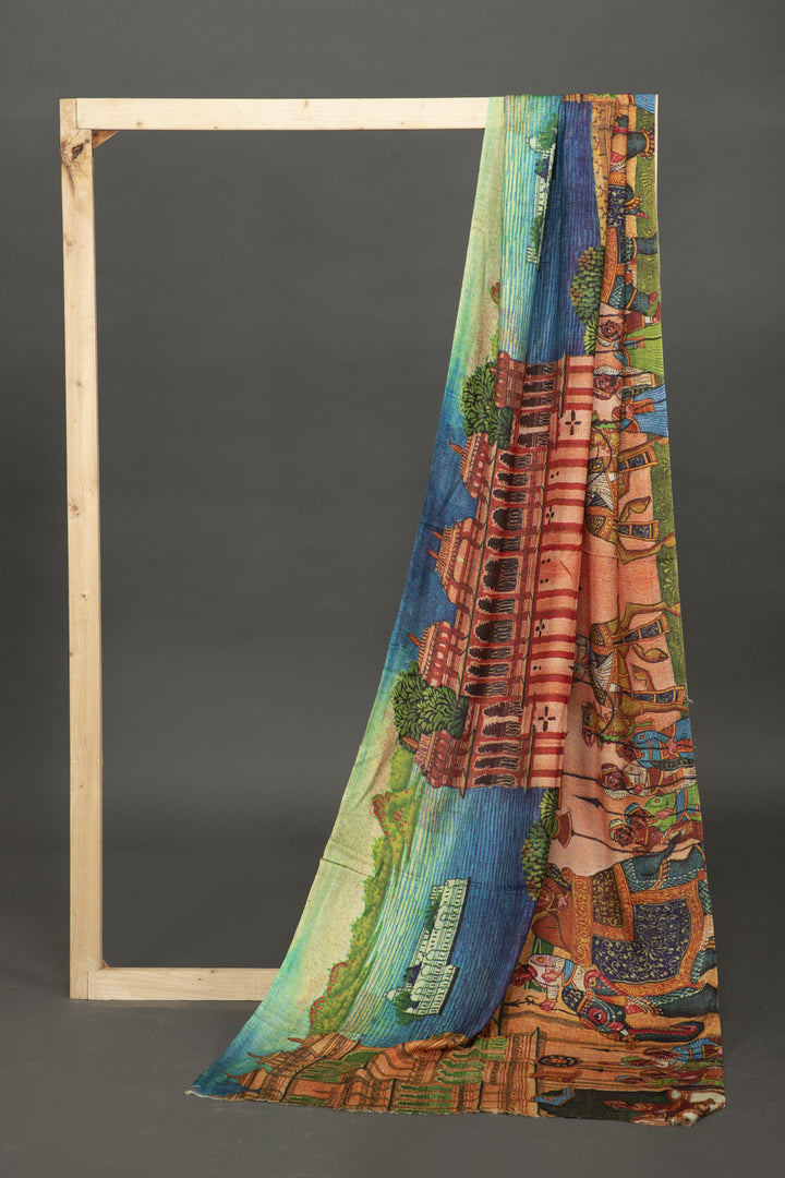 Digital Printed Indian Palace Parade Scarf - Vz Collection
