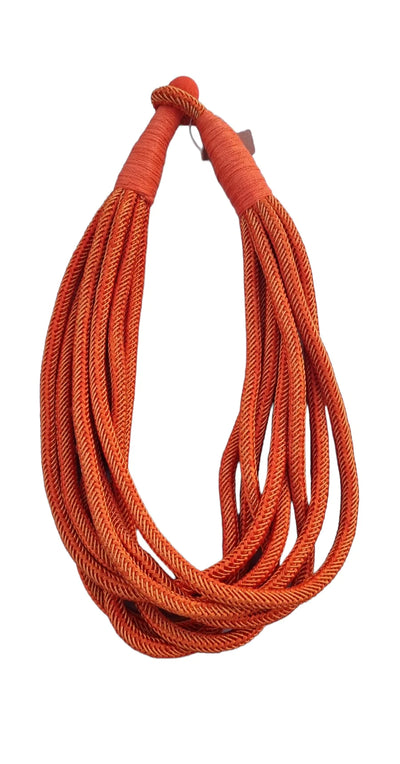 Orange Rope Layered Necklace - Vz Collection