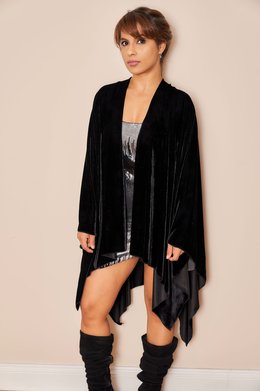 Gorgeous Stretch Velvet Cape - Vz Collection