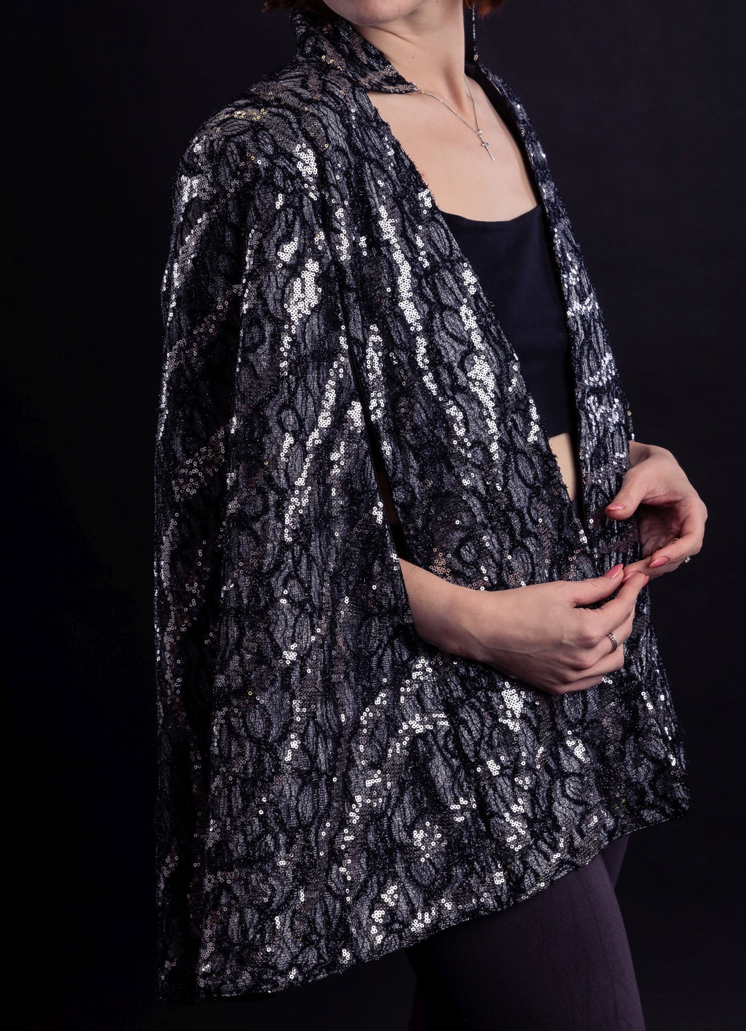 Hand Embellished Tulle Couture Cape - Vz Collection