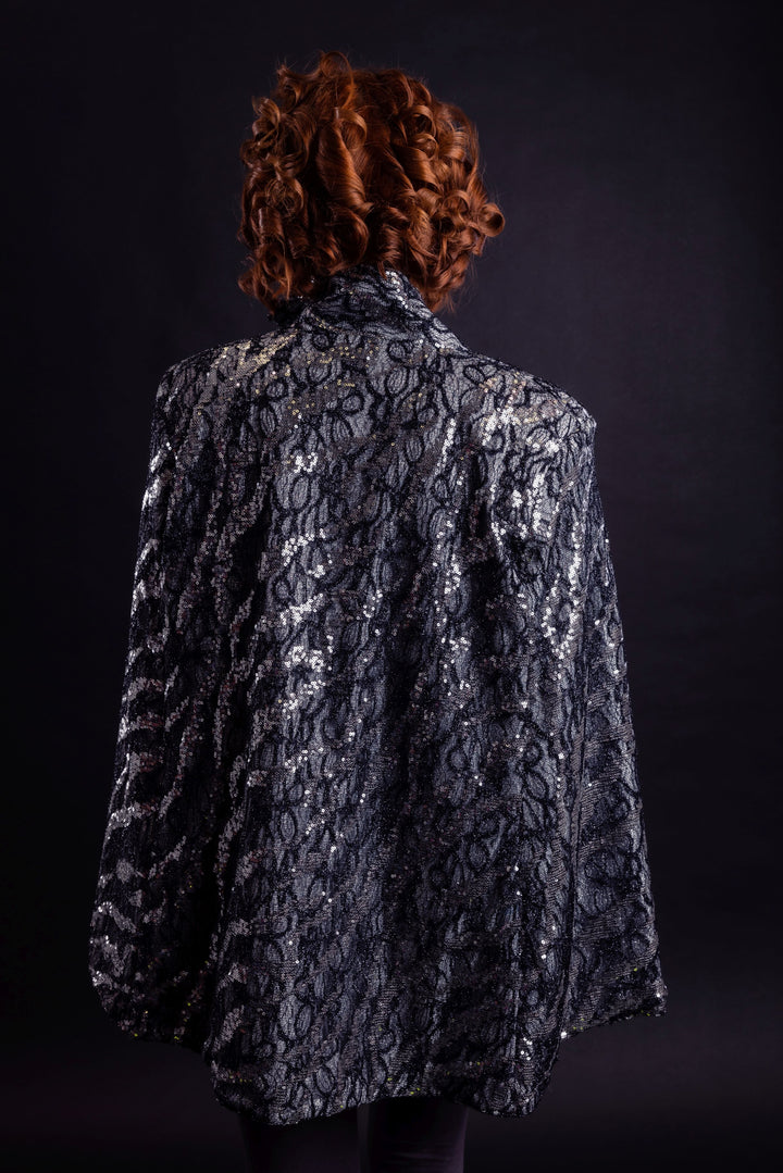 Hand Embellished Tulle Couture Cape - Vz Collection