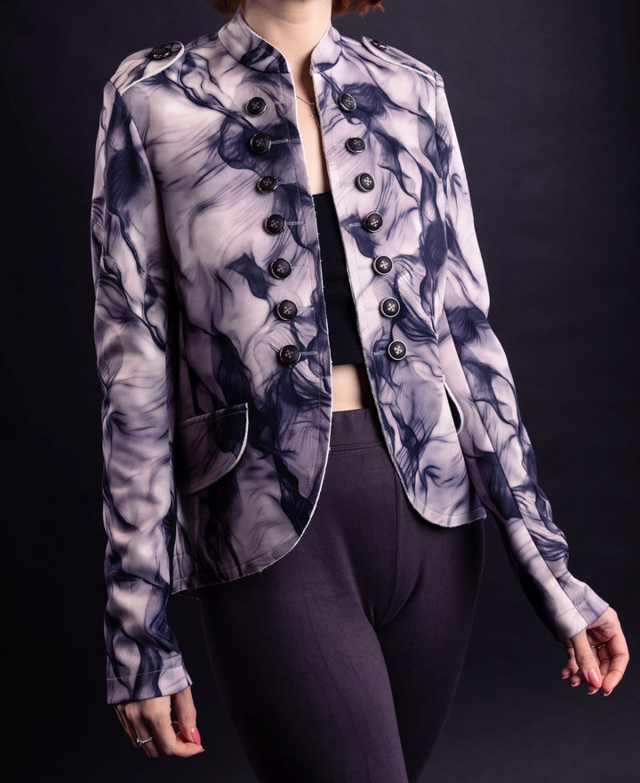 Military Style Jacket in Scuba Fabric - Vz Collection