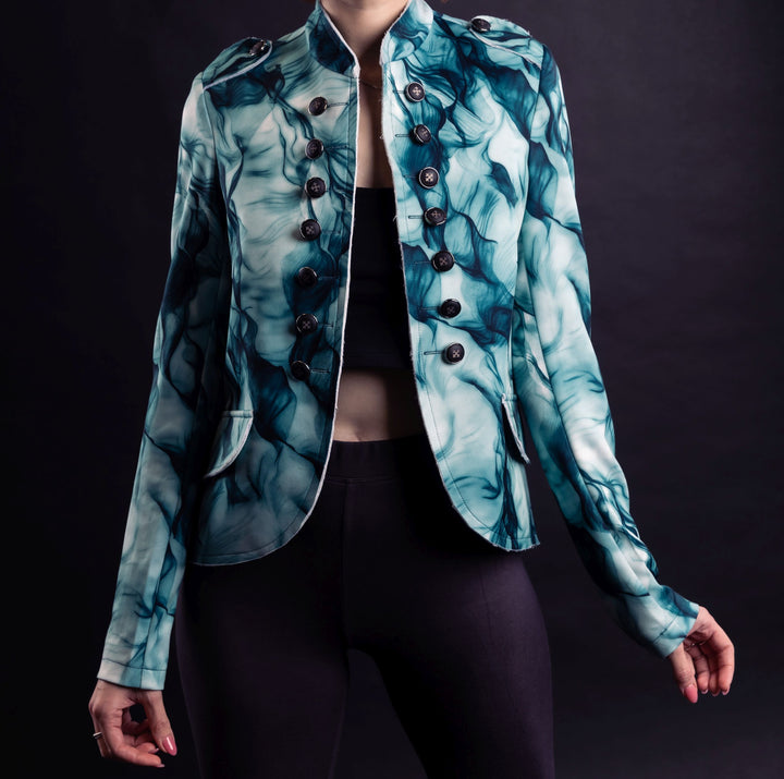 Military Style Jacket in Scuba Fabric - Vz Collection