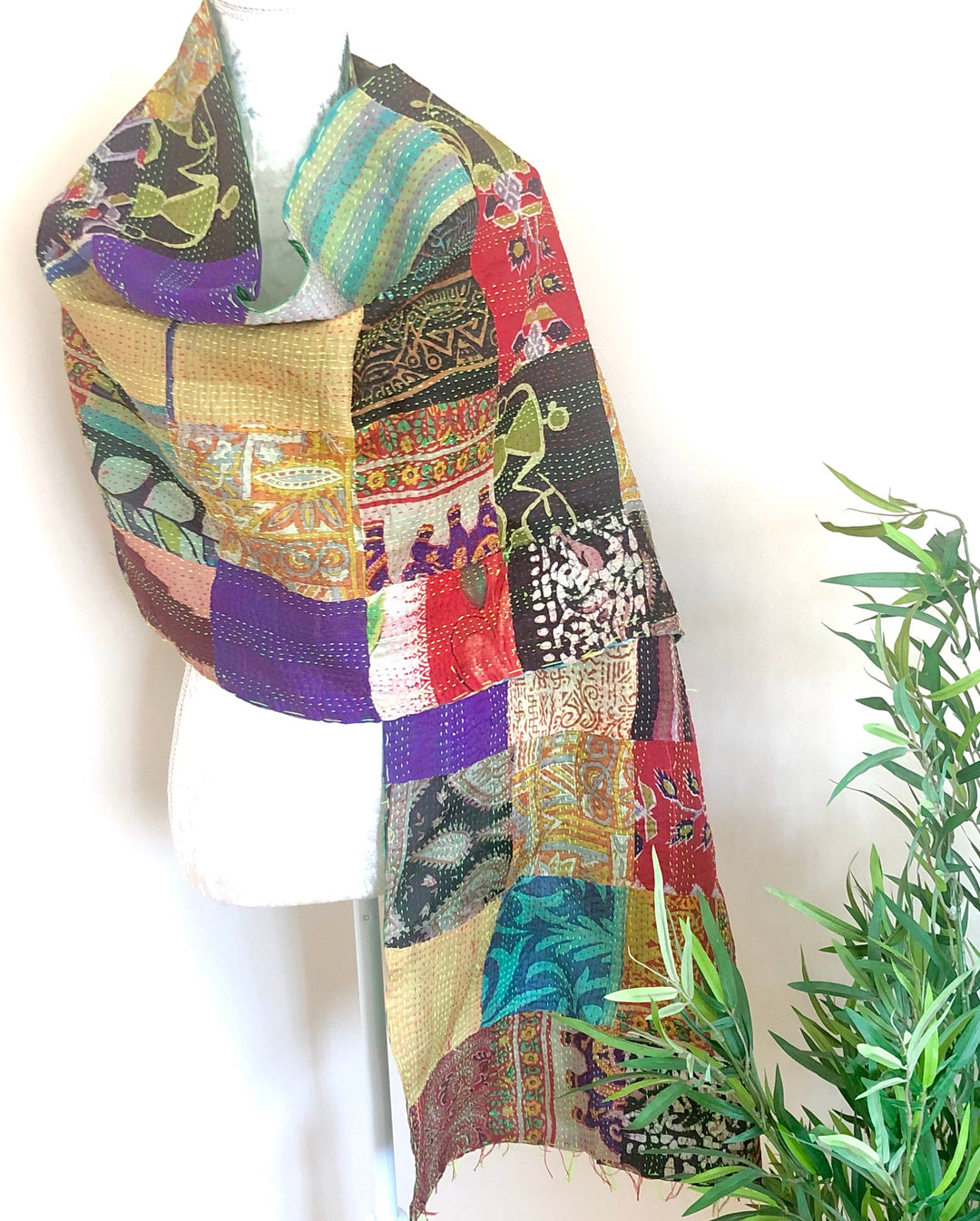 Multi Coloured Reversible Silk Scarves - Vz Collection