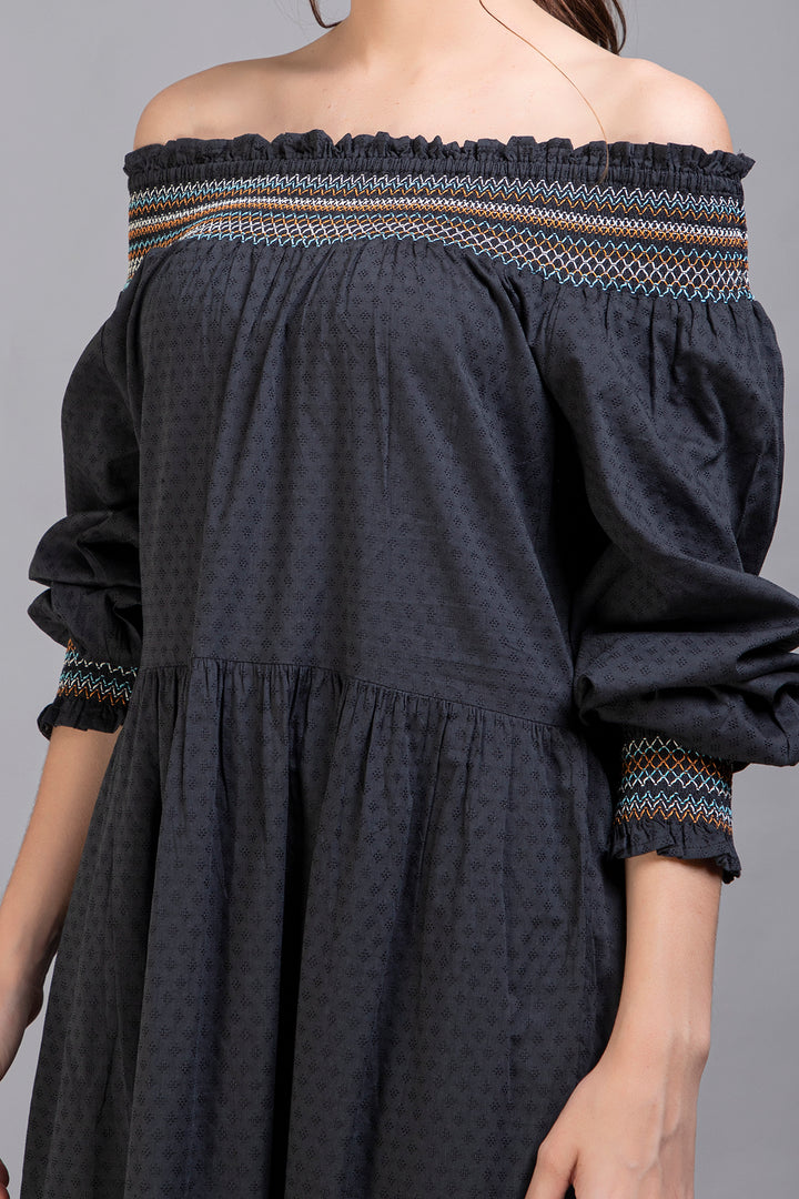 Black Tiered Maxi Dress - Vz Collection