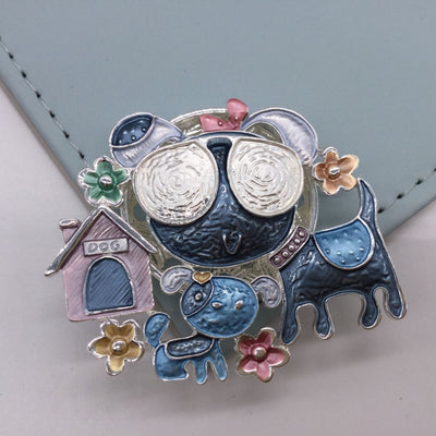 Funky Dogs Magnetic Brooch - Vz Collection