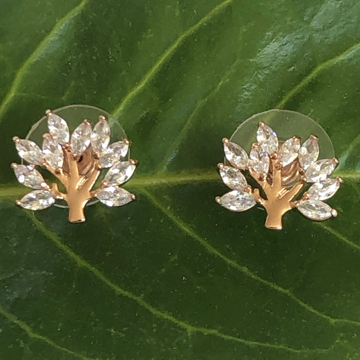 Rose Gold Tree of Life Earrings - Vz Collection