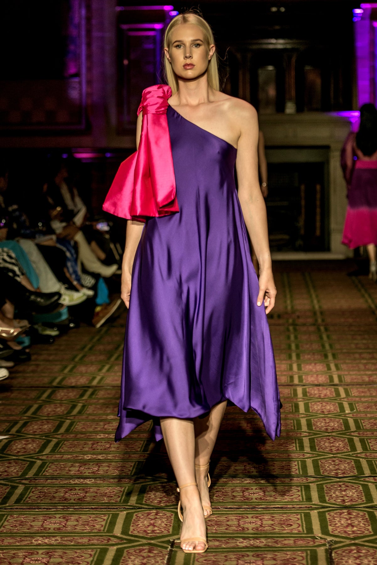 Purple Satin Silk Dress – Vz Collection