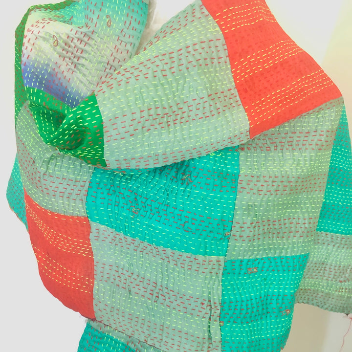 Multi Coloured Reversible Silk Scarves - Vz Collection