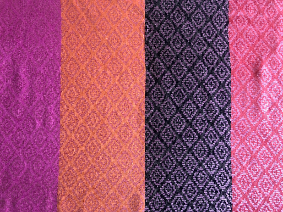 Solid Colours with Diamond Pattern Pashmina Scarf - Vz Collection