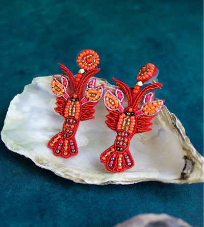 Lobster Beaded Earrings - Vz Collection